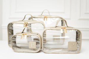 Kit Organizadores Cristal Ella Cinza