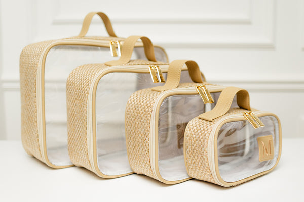 Kit Organizadores Cristal Tressê Palha