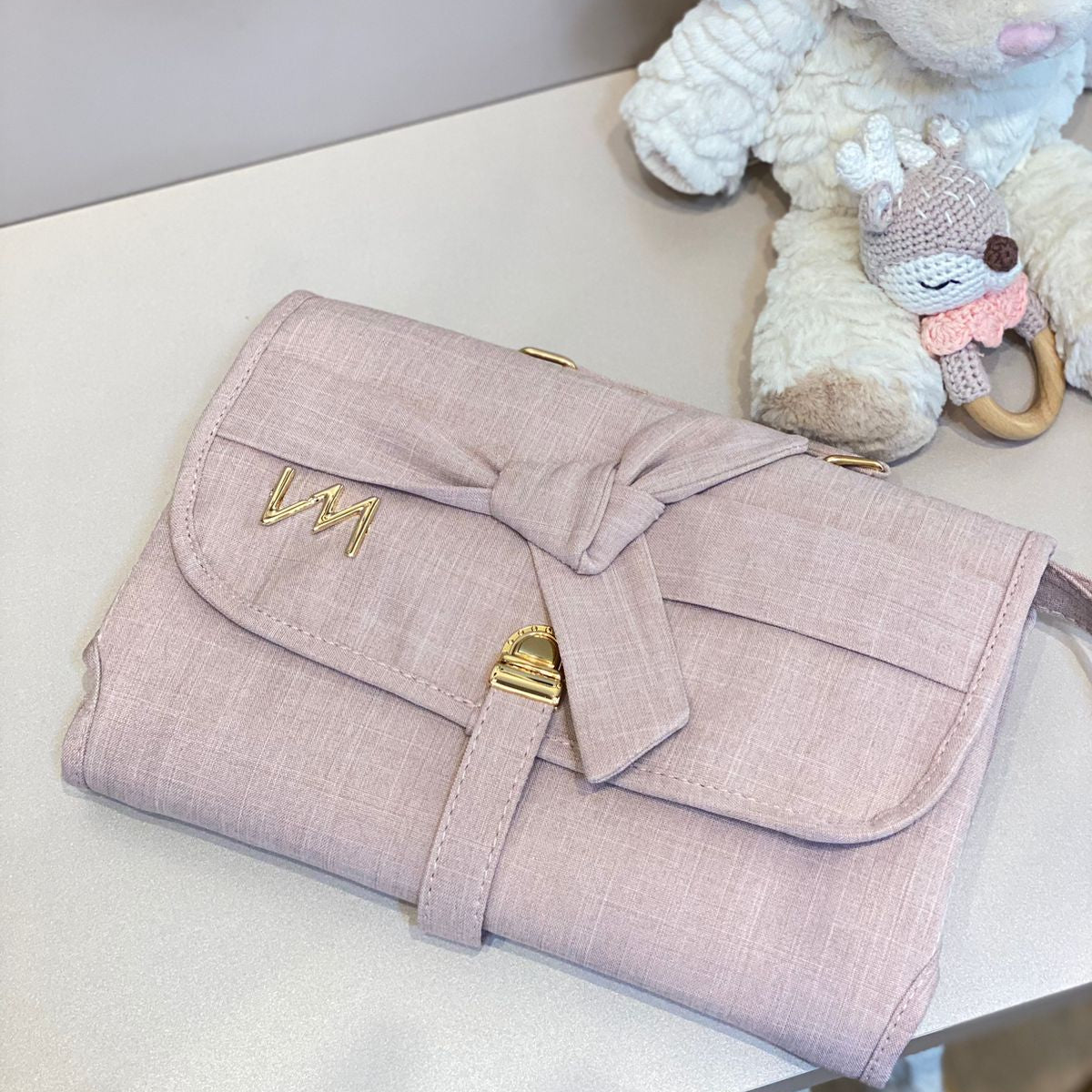 Trocador Portátil Nós Rosé