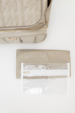 Mochila maternidade  2 em 1 Urban Chic Bege - Pronta Entrega