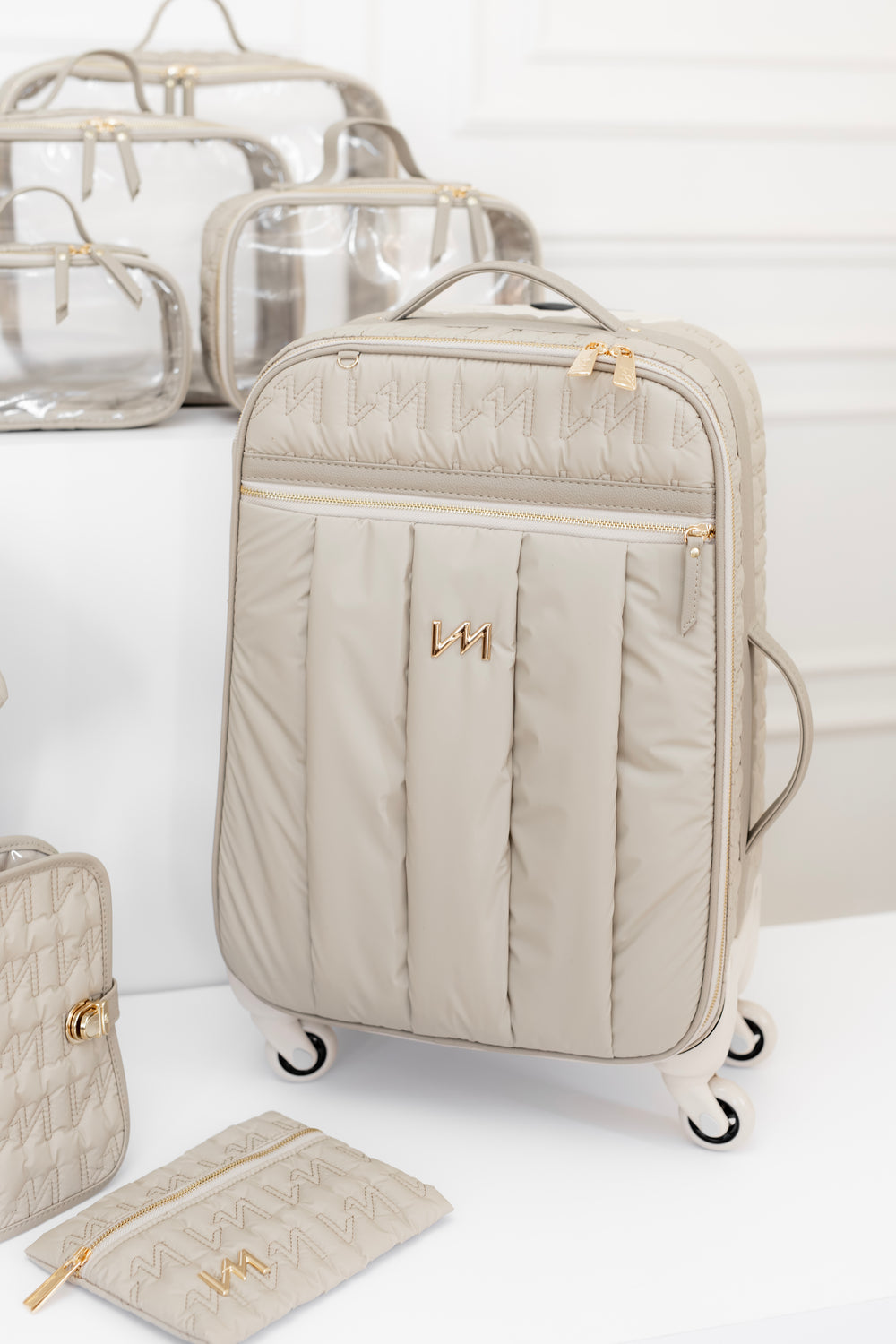 Mala maternidade de Rodinhas Urban Chic Bege - Pronta Entrega