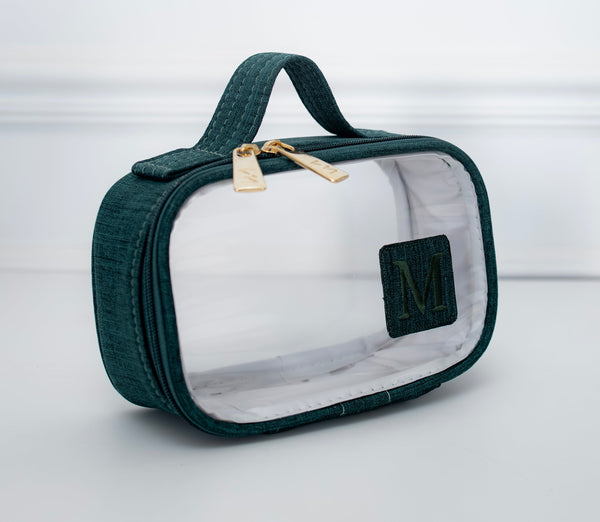 Necessaire Cristal PP linho verde