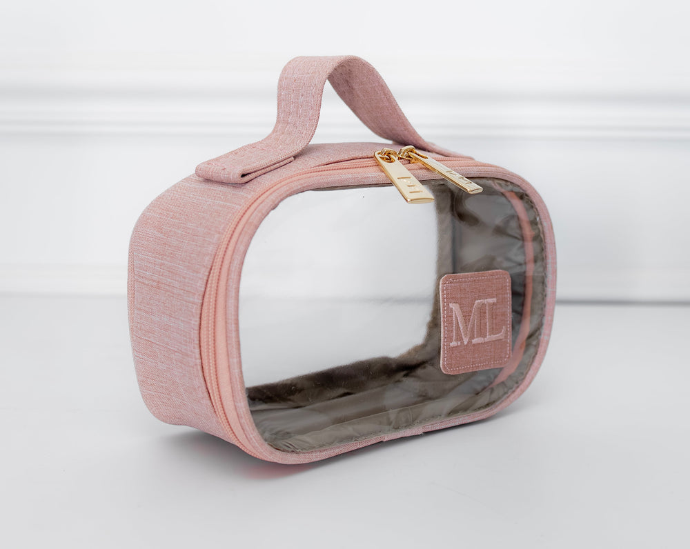 Necessaire Cristal PP Linho rosé