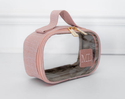 Necessaire Cristal PP Linho rosé