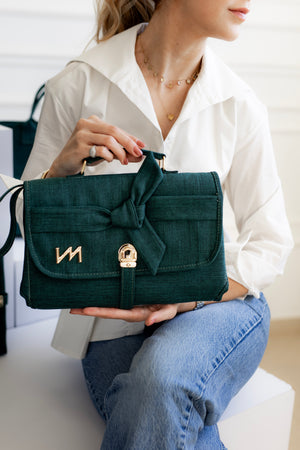 Kit Bolsas Maternidade Nós Verde - Mala de rodinhas,  Mochila 2 em 1 , Bolsa Cloe, Necessaire cristal PP, trocador portátil e kit porta documentos.