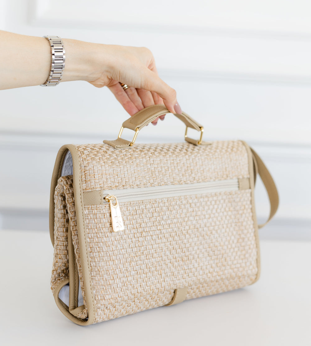 Trocador Portátil tressê palha