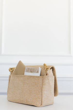 Bolsa Kate Tressê Palha - Pronta Entrega