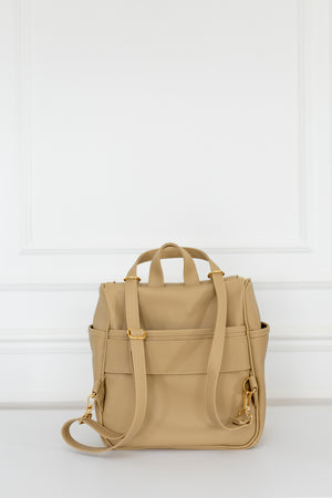 Kit Bolsas Maternidade Ella Bege - Mala de rodinhas, Bolsa Madeleine, Mochila 2 em 1 e trocador portátil.