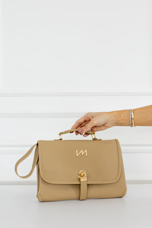 Kit Bolsas Maternidade Ella Bege - Mala de rodinhas, Bolsa Madeleine, Mochila 2 em 1 e trocador portátil.