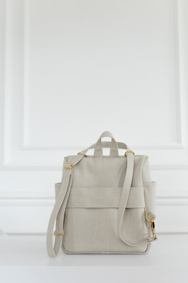 Kit Bolsas Maternidade Nós Bege - Mala de rodinhas, Mochila 2 em 1 , Bolsa Cloe e Kit de Necessaires.