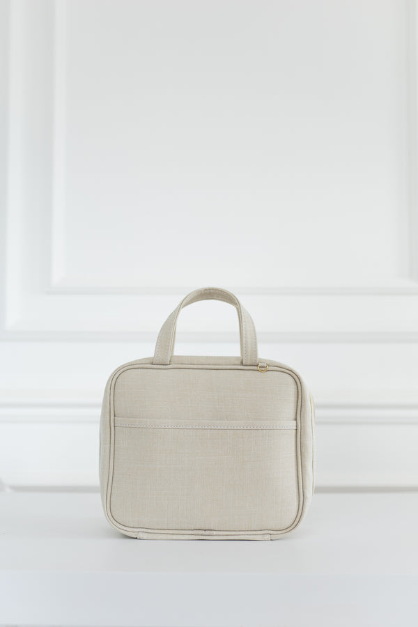 Kit Bolsas Maternidade Nós Bege - Mala de rodinhas, Bolsa Cleo , Frasqueira Termica e Trocador Portátil.