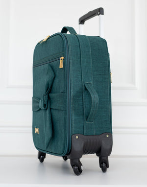 Mala de Rodinhas Nós Linho Verde