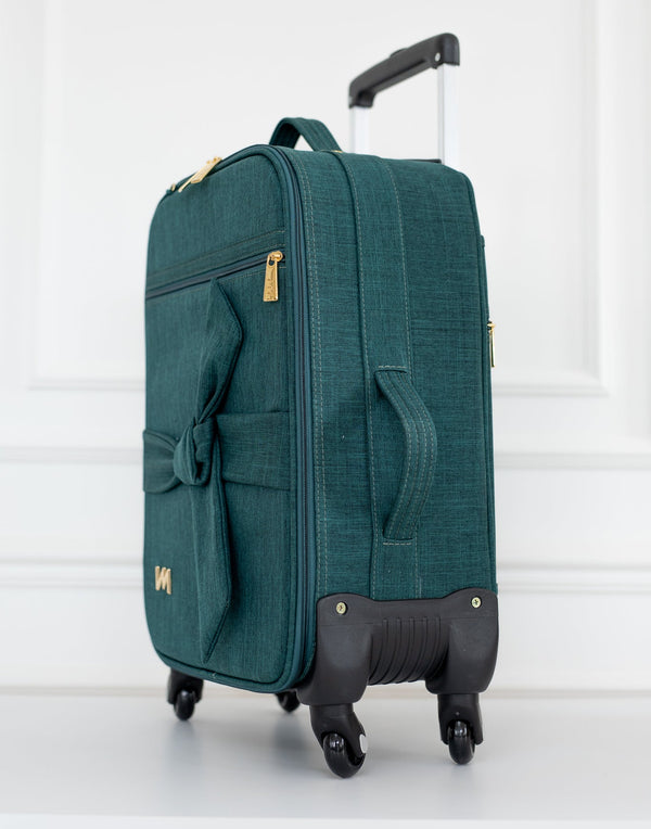 Mala de Rodinhas Nós Linho Verde