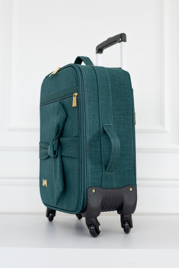 Kit Bolsas Maternidade Nós Verde - Mala de rodinhas e Bolsa Cleo