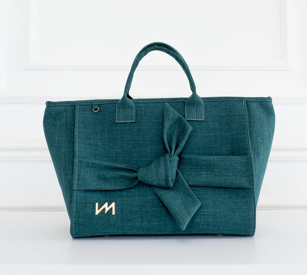 Bolsa Cloé Nós Linho verde - Pronta Entrega