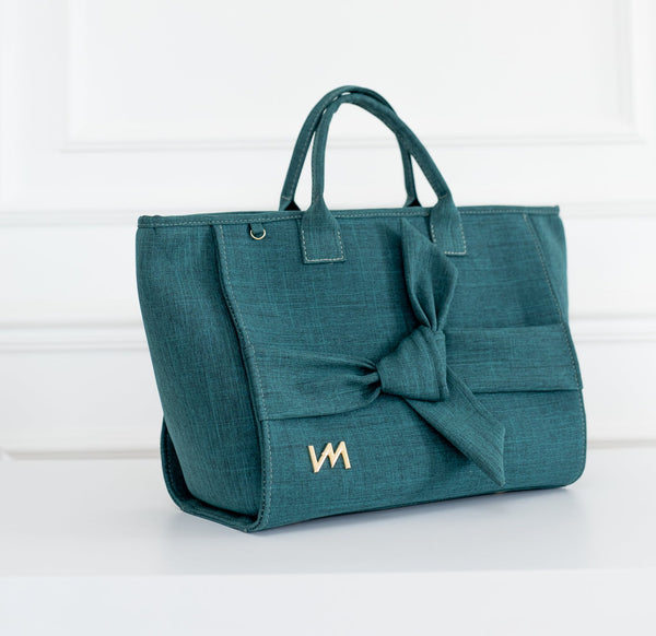 Bolsa Cloé Nós Linho verde - Pronta Entrega