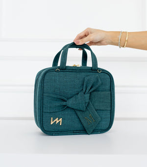 Kit Bolsas Maternidade Nós Verde - Mala de rodinhas, Bolsa Cloé, Frasqueira Térmica e trocador portátil.