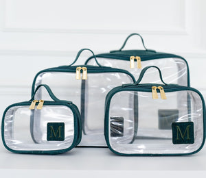 Kit Bolsas Maternidade Nós Verde - Mala de rodinhas, Madeleine, Louise Mini e Kit Cristal