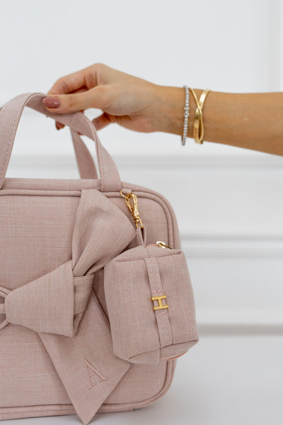 Porta Chupetas Ella Linho rosé