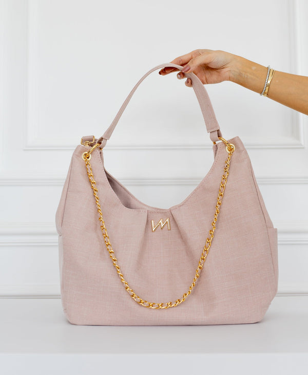 Bolsa Madeleine Linho Rosé
