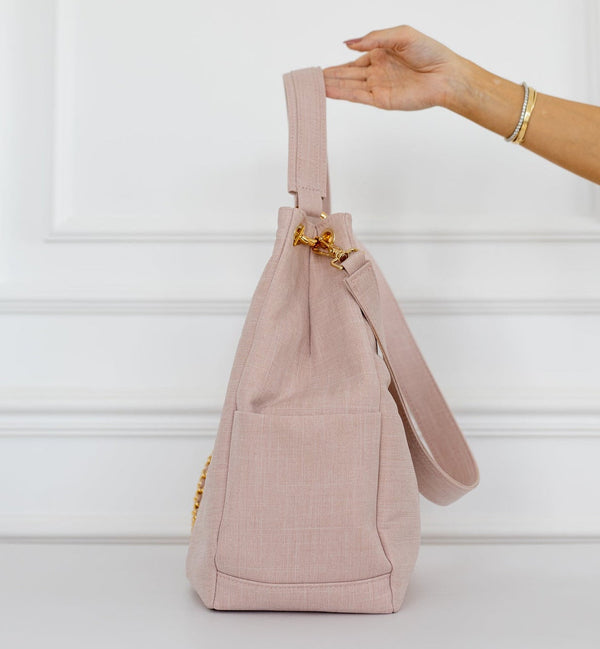 Bolsa Madeleine Linho Rosé