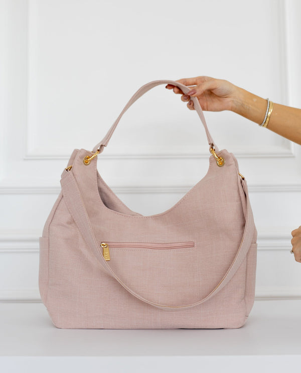 Bolsa Madeleine Linho Rosé