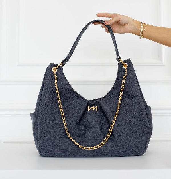 Bolsa Madeleine Linho Preto