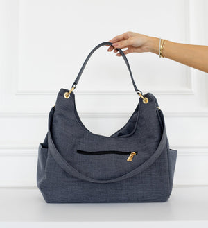 Bolsa Madeleine Linho Preto