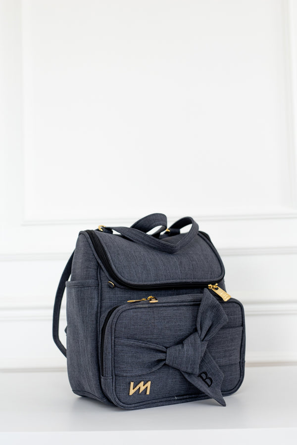 Kit Bolsas Maternidade Nós Preto - Mala de rodinhas, Bolsa Madeleine, Mochila 2 em 1 , Porta Documentos e Trocador Portátil.&nbsp;