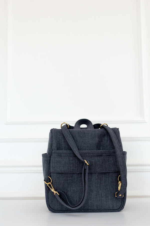 Kit Bolsas Maternidade Nós Preto - Mala de rodinhas, Bolsa Madeleine, Mochila 2 em 1 , Porta Documentos e Trocador Portátil.&nbsp;