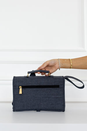 Kit Bolsas Maternidade Nós Preto - Mala de rodinhas, Bolsa Madeleine, Mochila 2 em 1 , Porta Documentos e Trocador Portátil.&nbsp;