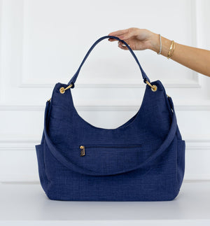 Bolsa Madeleine Linho Marinho