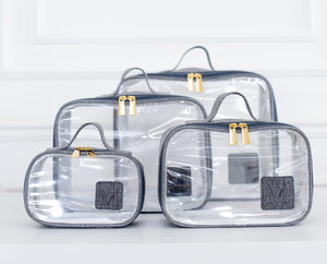 Kit Cristal Linho Cinza