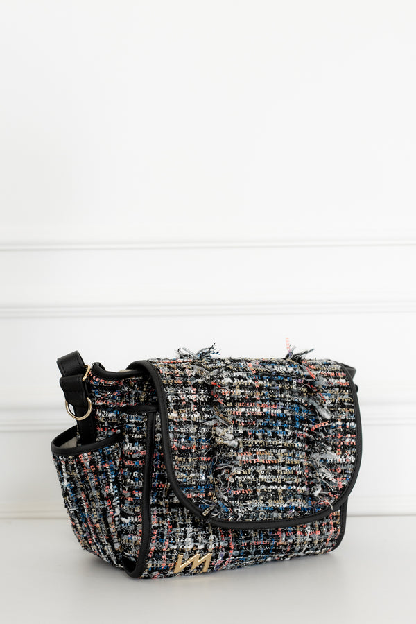 Bolsa maternidade Louise Mini Tweed Preto