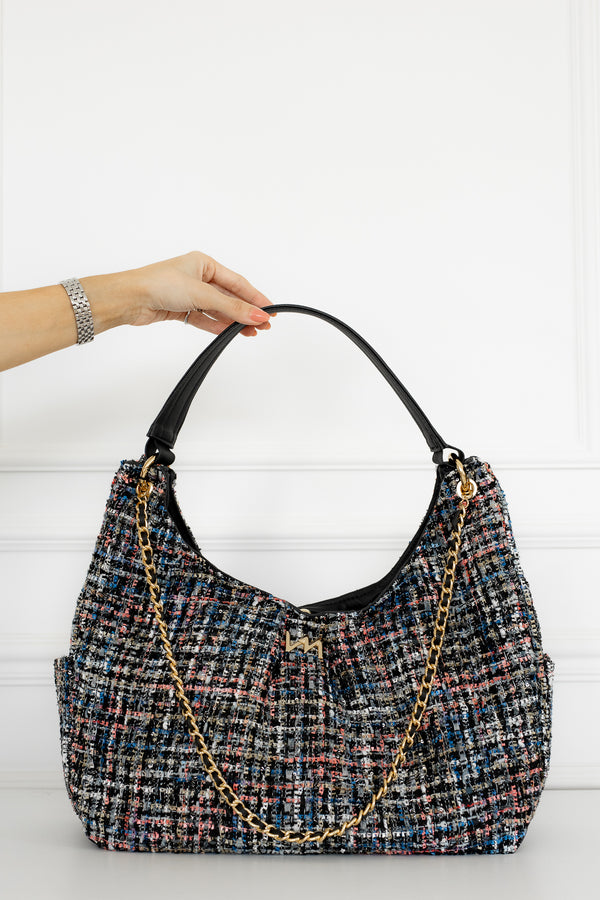 Bolsa Maternidade Madeleine Tweed Preto