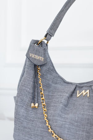 Pingente Ella Nome Linho Cinza