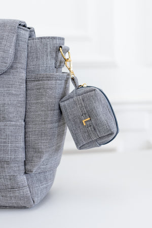 Porta Chupetas Ella Linho Cinza