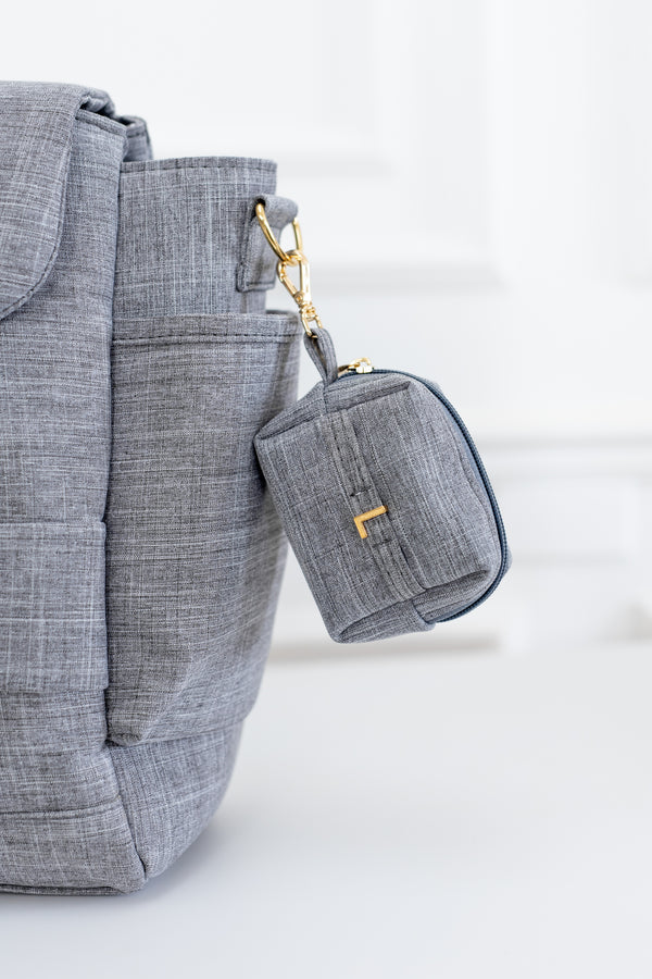 Porta Chupetas Ella Linho Cinza