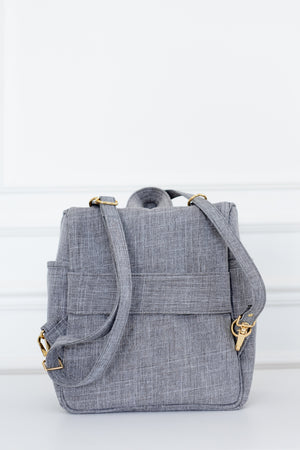 Mochila 2 em 1 Nós Cinza - Pronta Entrega