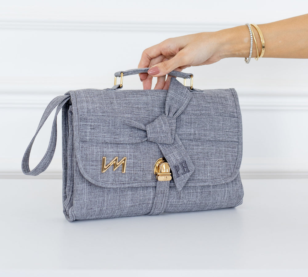 Trocador Portátil Nós Cinza