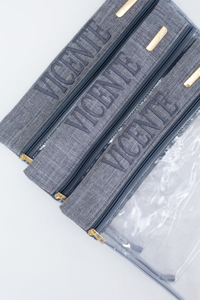 Kit de Organizadores Porta Look Linho Cinza