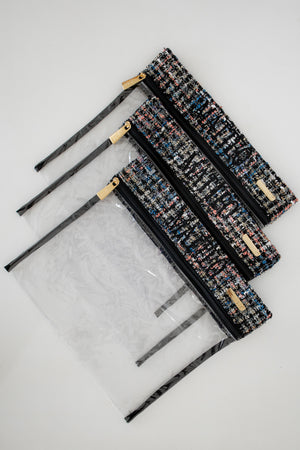 Kit de Organizadores Porta Look Tweed Preto