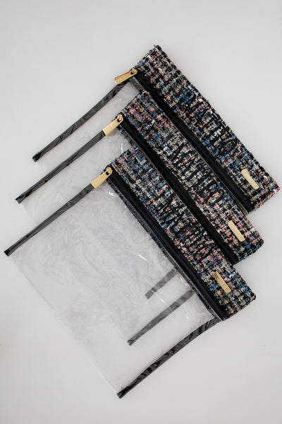 Kit de Organizadores Porta Look Tweed Preto