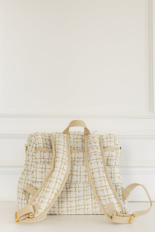 Mochila maternidade Mummy tweed bege
