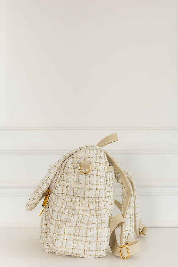 Mochila maternidade Mummy tweed bege