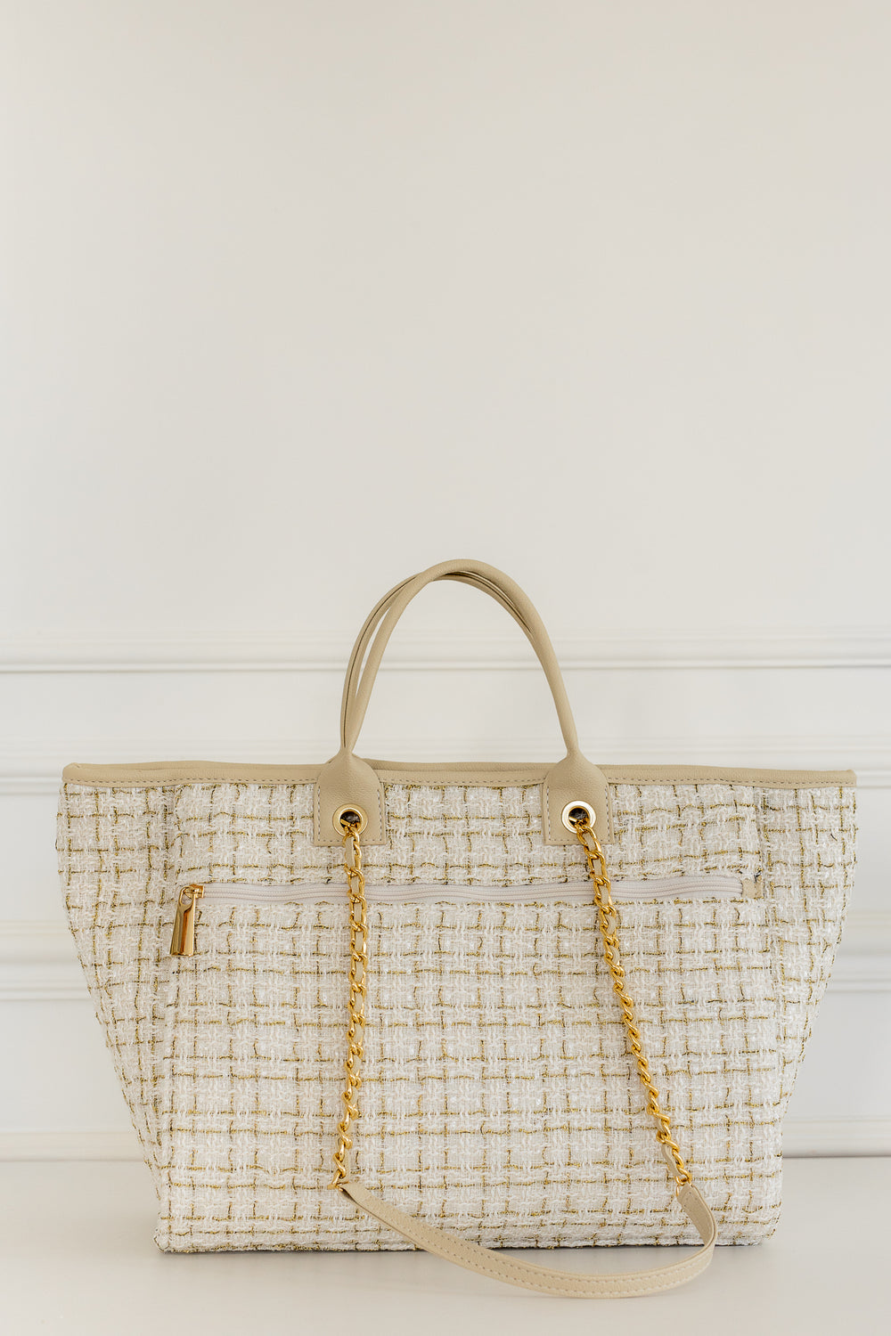 Bolsa Maternidade Cloé Tweed Bege