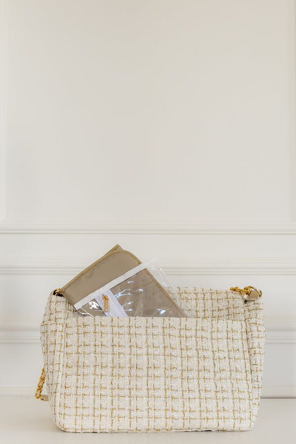 Bolsa maternidade Kate Tweed Bege