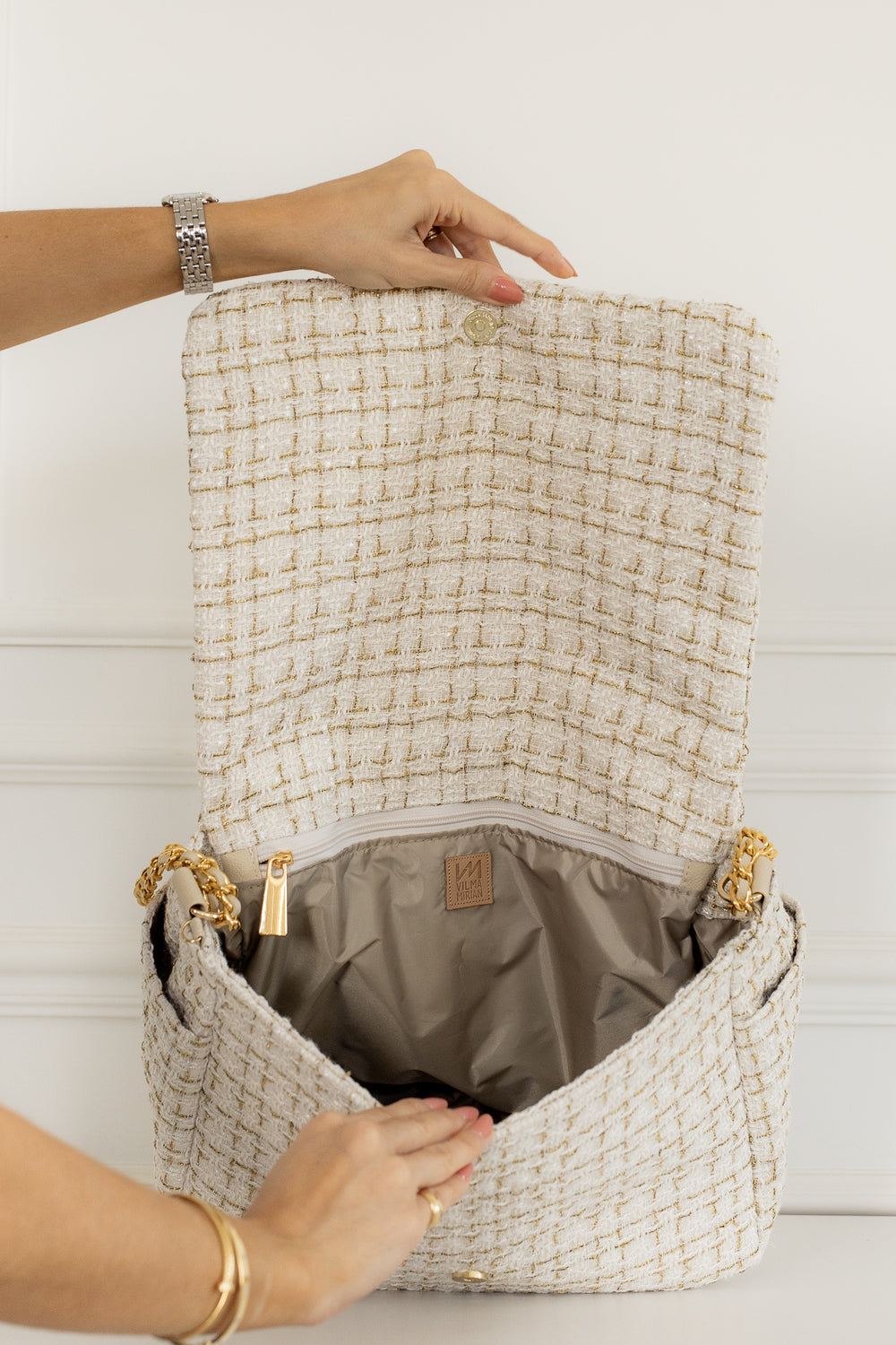 Bolsa maternidade Kate Tweed Bege