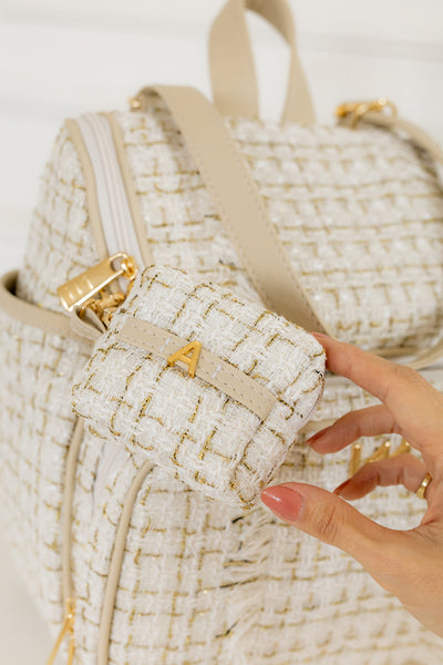 Porta Chupetas Ella Tweed Bege
