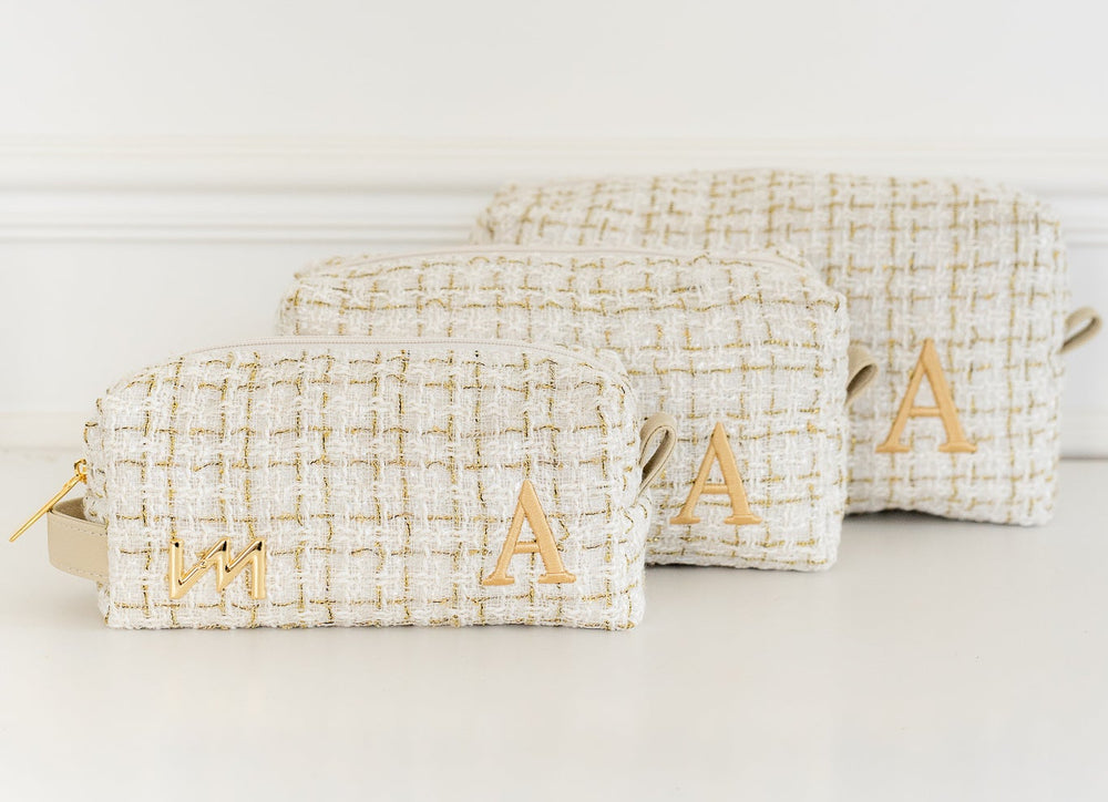 Kit Necessaire Tweed bege
